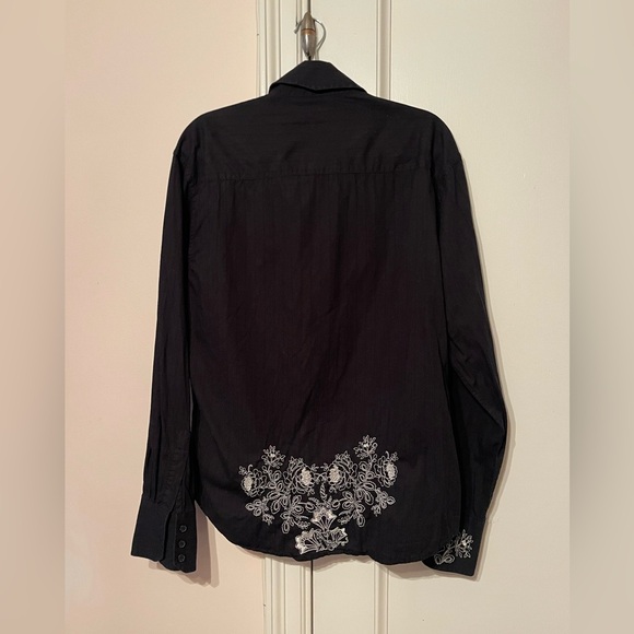 Authentic Hendrix Black Embroidered Button Down - Picture 3 of 5
